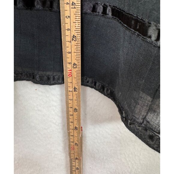 VTG Chez California lagen look crochet whimsygoth dress black sz US 8 - Picture 7 of 9